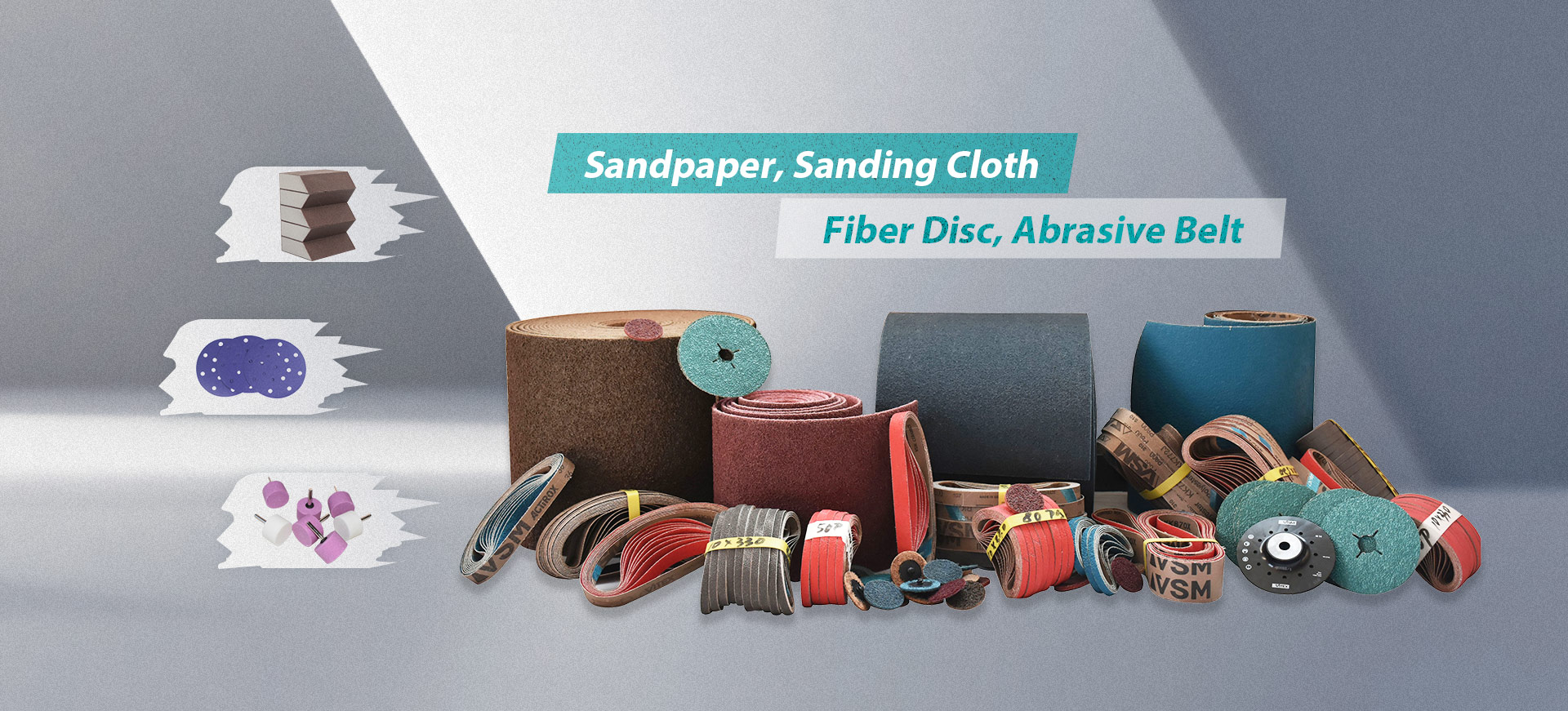 Sandpaper, Sanding Cloth, Fiber Disc, Abrasive Belt