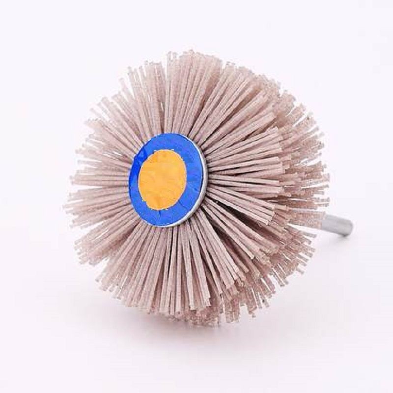 RF03H Nylon Wheel Brush with Threaded Shank for Removing of Corrosion Rust Paint