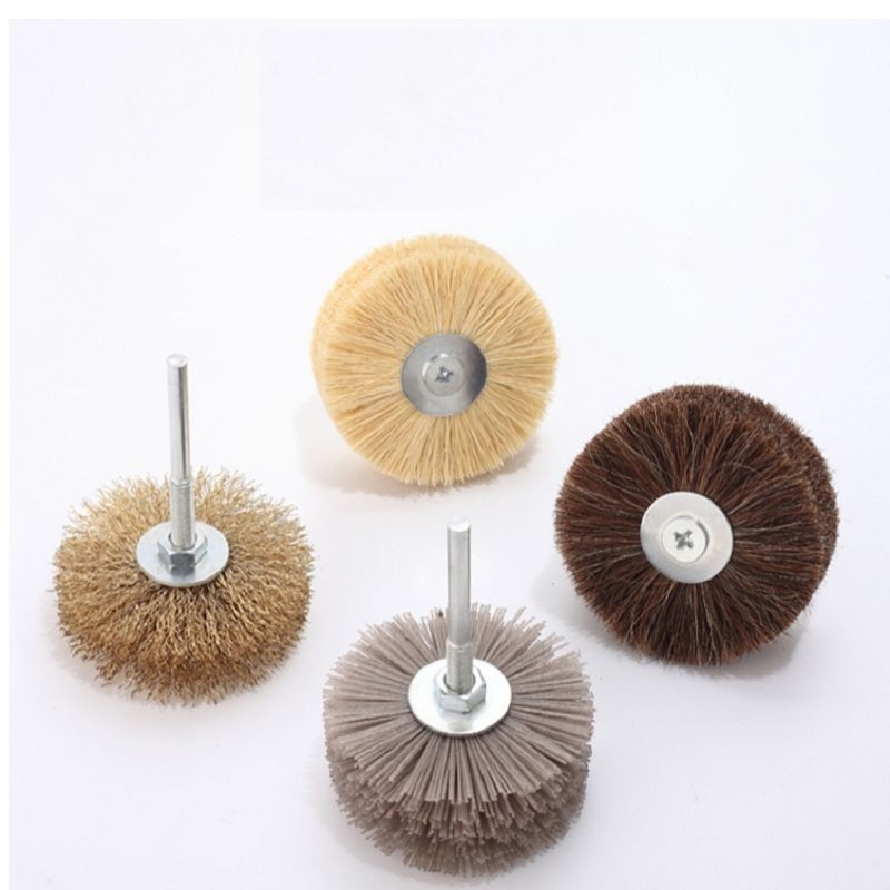 RF03H Nylon Wheel Brush with Threaded Shank for Removing of Corrosion Rust Paint