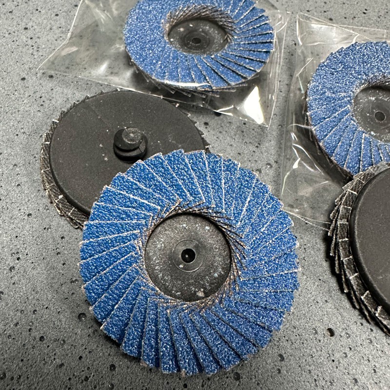 R07Q VSM ceramic curved quick change mini flap discs for corners
